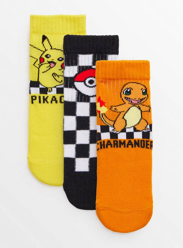 Pokemon Character Socks 3 Pack 6-8.5